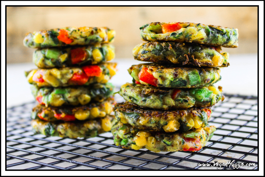 Vegan Zucchini Corn Fritters (GlutenFree) Vegan Huggs