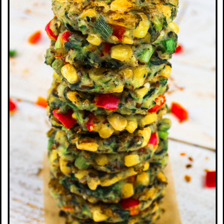 Vegan Zucchini Corn Fritters (GlutenFree) Vegan Huggs
