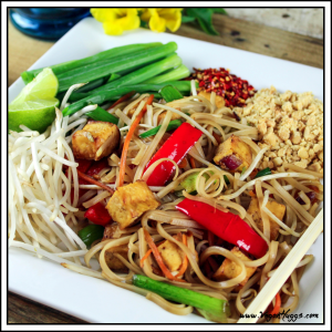 This Vegan Pad Thai has a combination of sweet, tangy & spicy flavors that will send your taste buds into overdrive. It's so easy to make & much healthier than the takeout version.