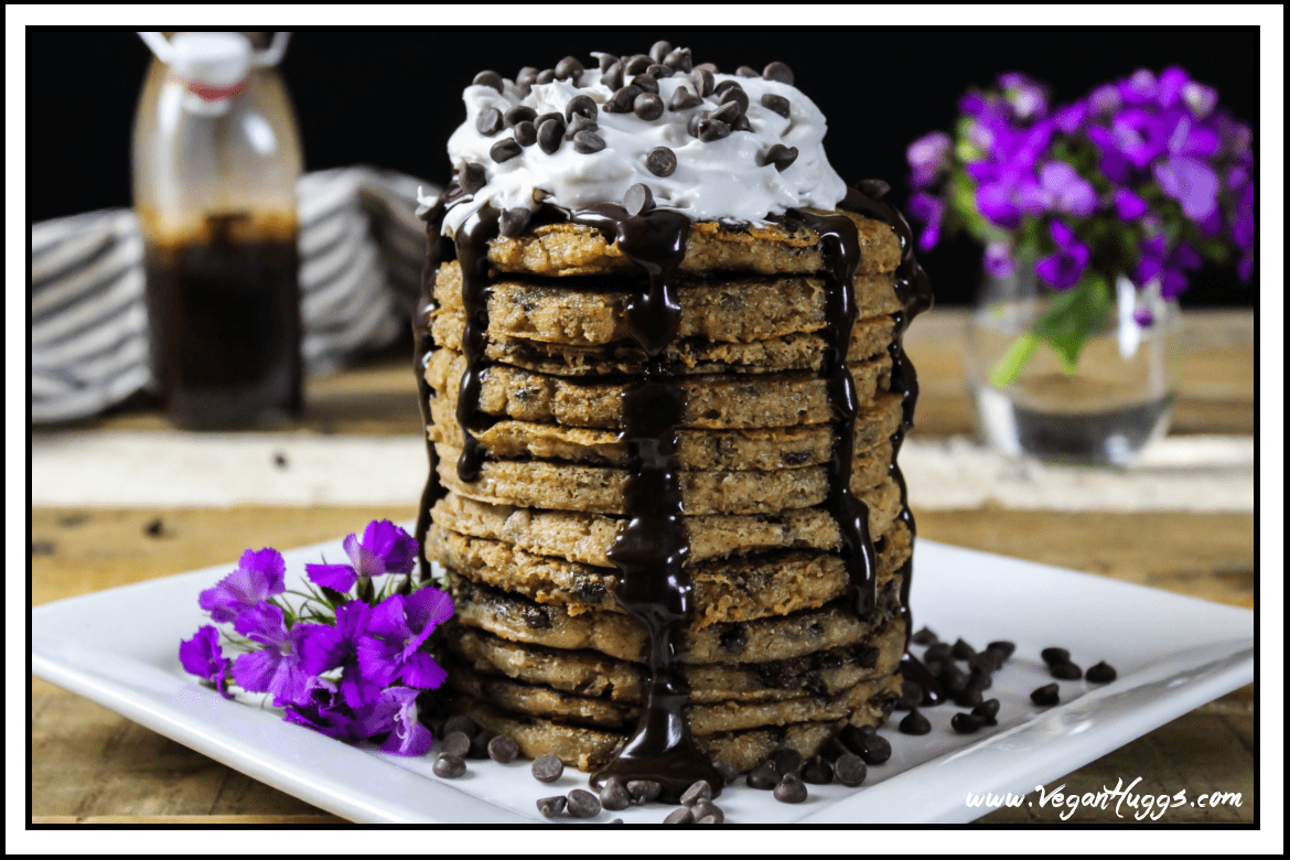 Chocolate Chip Pancakes (Vegan & GF) Vegan Huggs