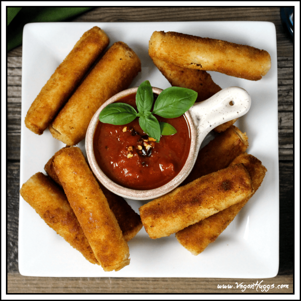 vegan “mozzarella” sticks
