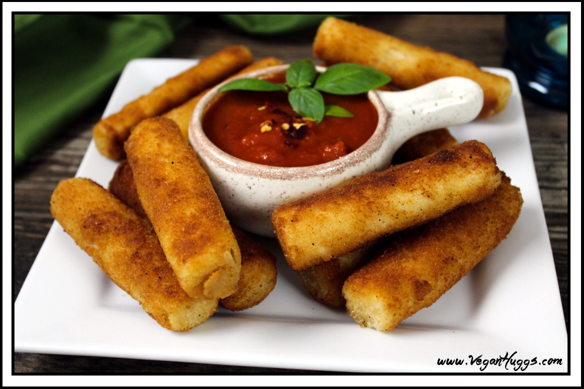 Vegan Mozzarella Sticks DairyFree Appetizer Vegan Huggs