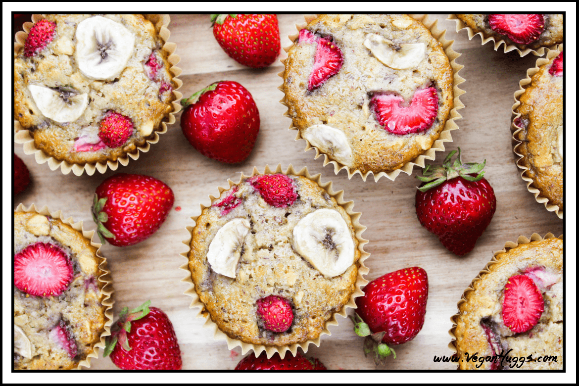 Strawberry Banana Breakfast Muffins 
