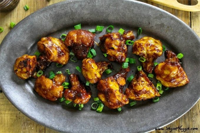 Finger Lickin' Good BBQ Cauliflower Wings | Vegan Huggs