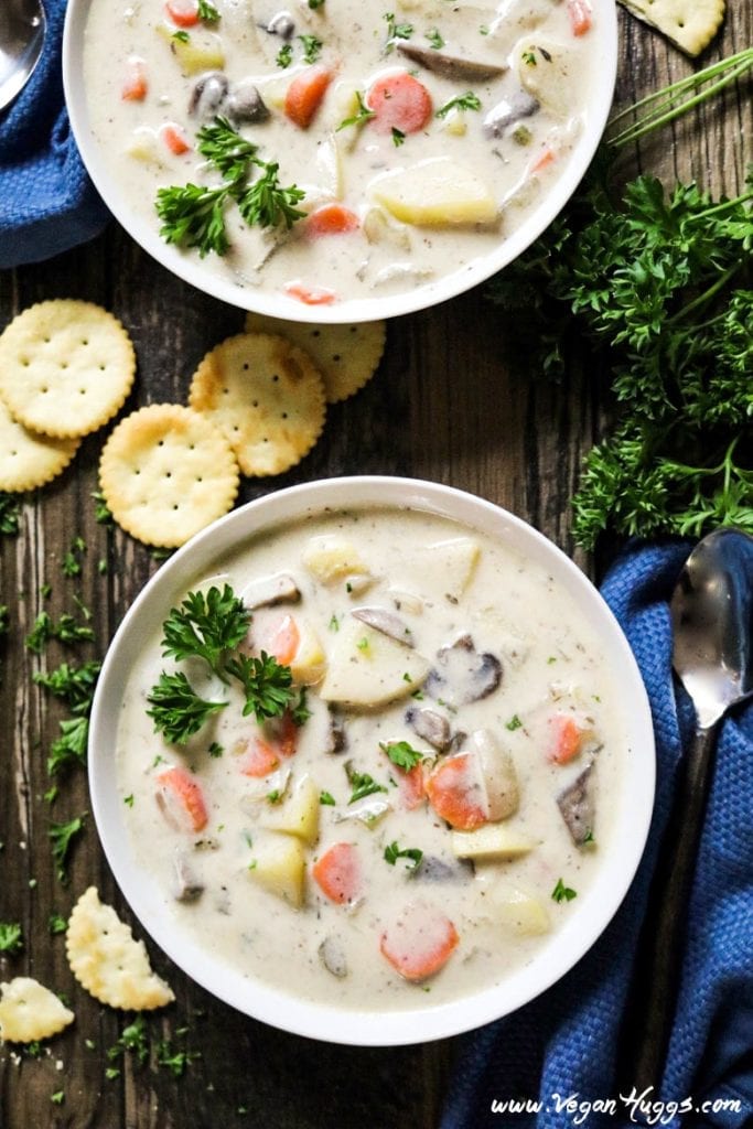 New England Vegan Clam Chowder Vegan Huggs