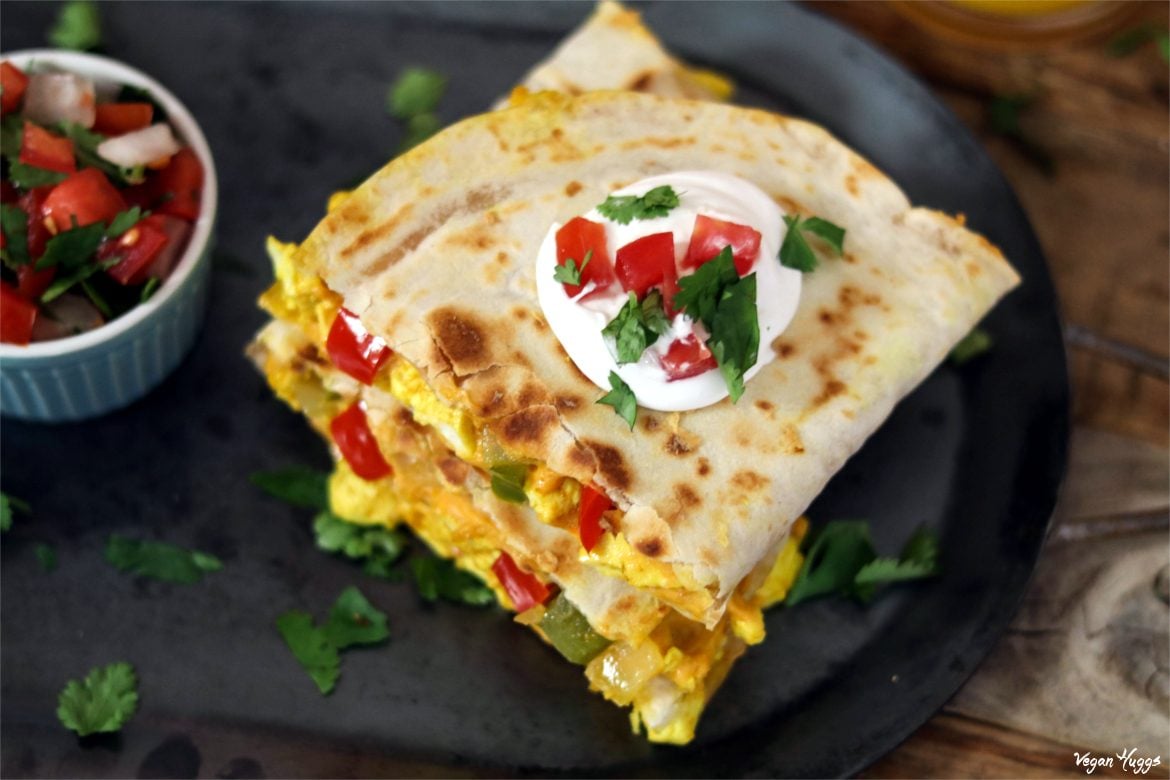 Hearty Vegan Breakfast Quesadilla Vegan Huggs