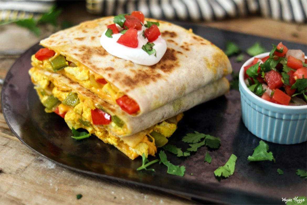 Hearty Vegan Breakfast Quesadilla Vegan Huggs