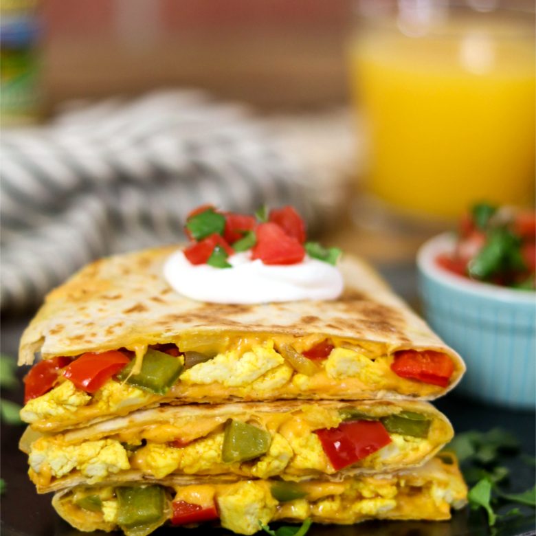 Hearty Vegan Breakfast Quesadilla Vegan Huggs