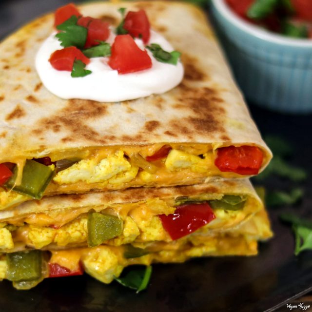 Hearty Vegan Breakfast Quesadilla Vegan Huggs
