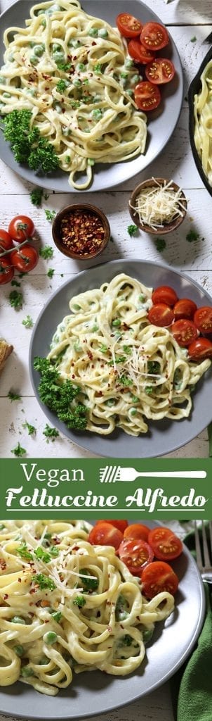This Vegan Fettuccine Alfredo is rich, creamy & buttery. It's a simple, yet luxurious dish, that can be yours in 30 minutes or less.