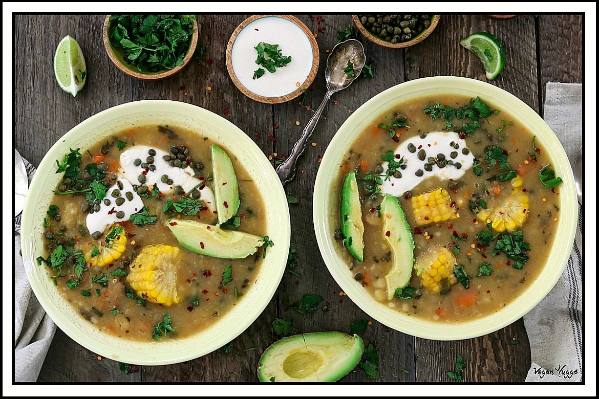 Vegan Ajiaco (Colombian Potato Soup) Vegan Huggs