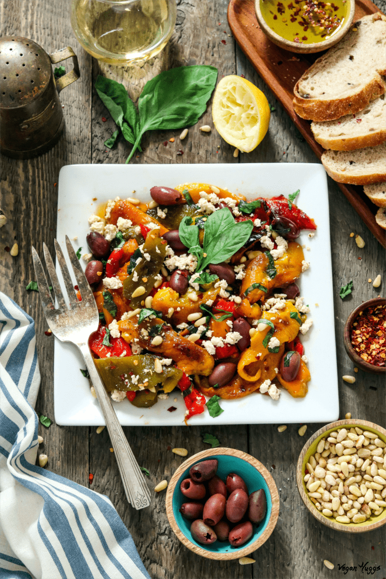 Impress your taste buds with this Roasted Pepper Salad. it's a fresh, colorful dish, bursting with sweet & smoky flavors.