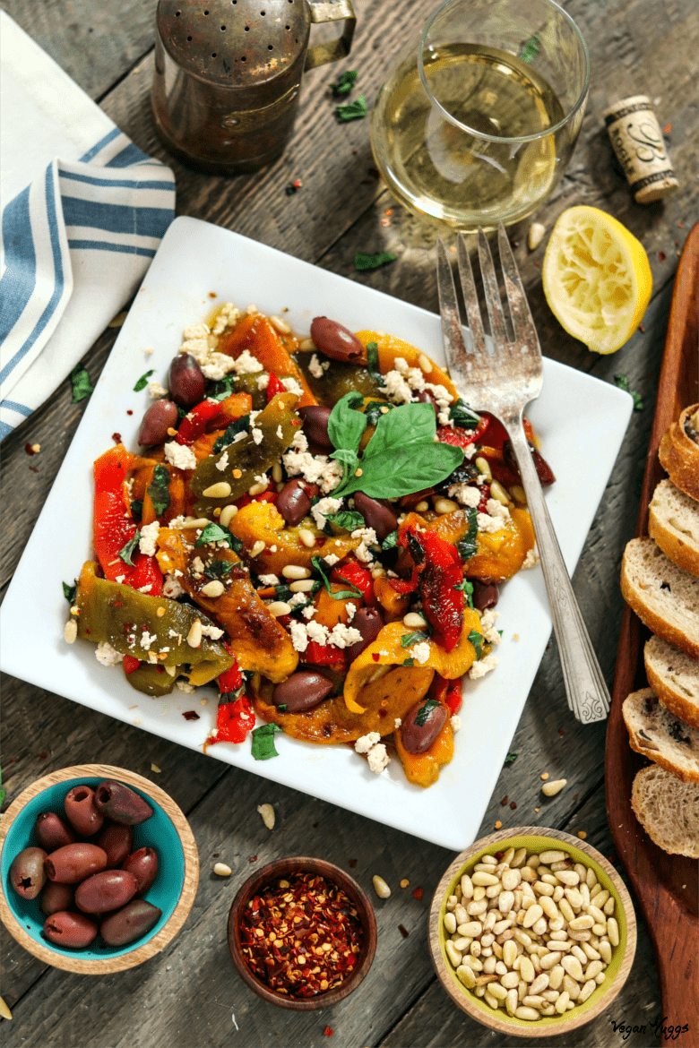 Impress your taste buds with this Roasted Pepper Salad. it's a fresh, colorful dish, bursting with sweet & smoky flavors.