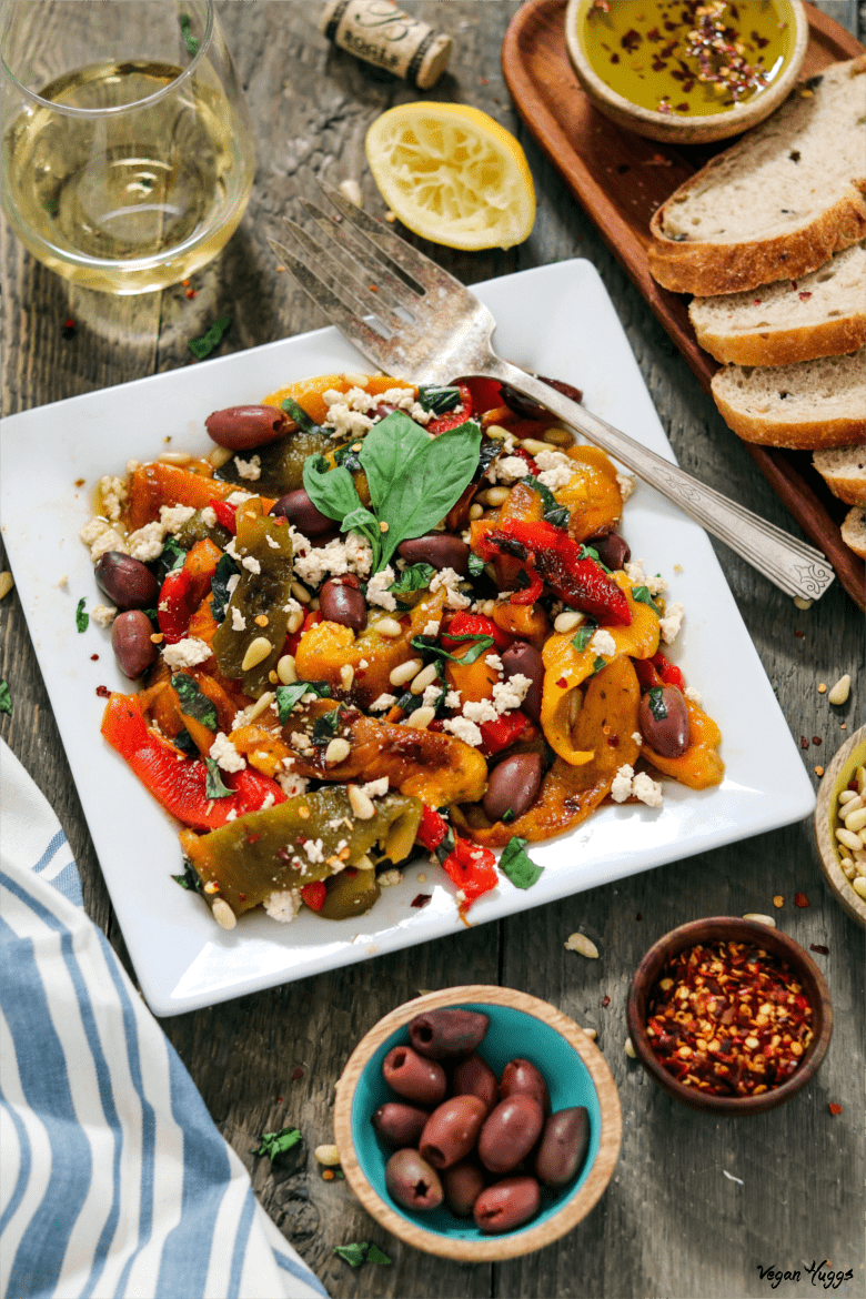 Impress your taste buds with this Roasted Pepper Salad. it's a fresh, colorful dish, bursting with sweet & smoky flavors.