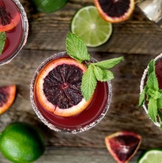 Blood Orange Margaritas ~ made with fresh-squeezed citrus, agave nectar and your favorite tequila. So simple & refreshing!