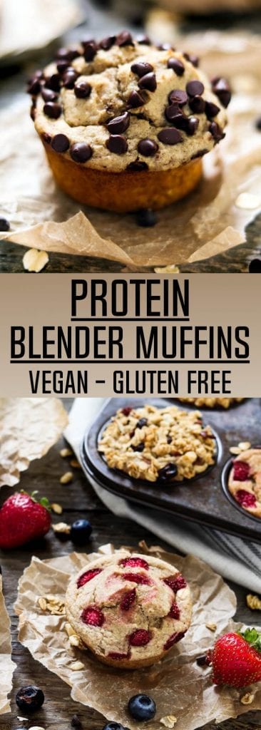 These Vegan Protein muffins are quick, easy, healthy, and delicious! All you'll need is some common ingredients, a blender, muffin tin and your oven. (gluten-free & oil-free)