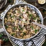 This Vegan Mushroom Stroganoff is savory, comforting and oh-so creamy! It's nut-free, soy-free and much healthier than its non-vegan counterpart.