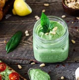 This Oil-Free Avocado Pesto is super creamy, cheesy, zesty and totally healthy for you. It takes less than 15 minutes to make and calls for 9 simple ingredients.