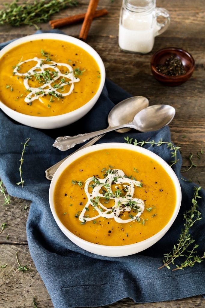 Vegan Roasted Butternut Squash Soup - Vegan Huggs