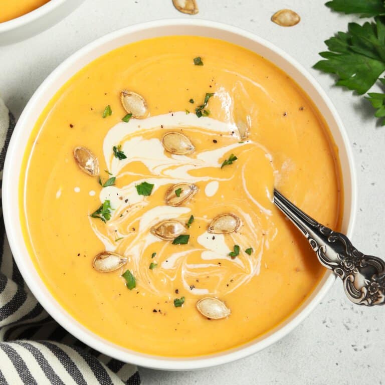 Vegan Butternut Squash Soup - Roasted! - Vegan Huggs