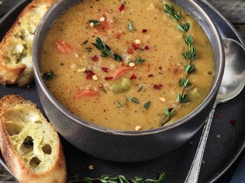 Instant Pot Yellow Split Pea Soup - Vegan Huggs