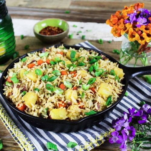 Easy Vegan Pineapple Fried Rice - Vegan Huggs