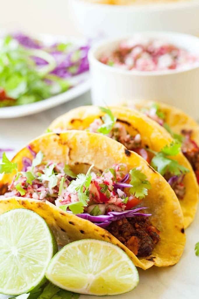 Easy Vegan Dinner Recipes - tempeh tacos