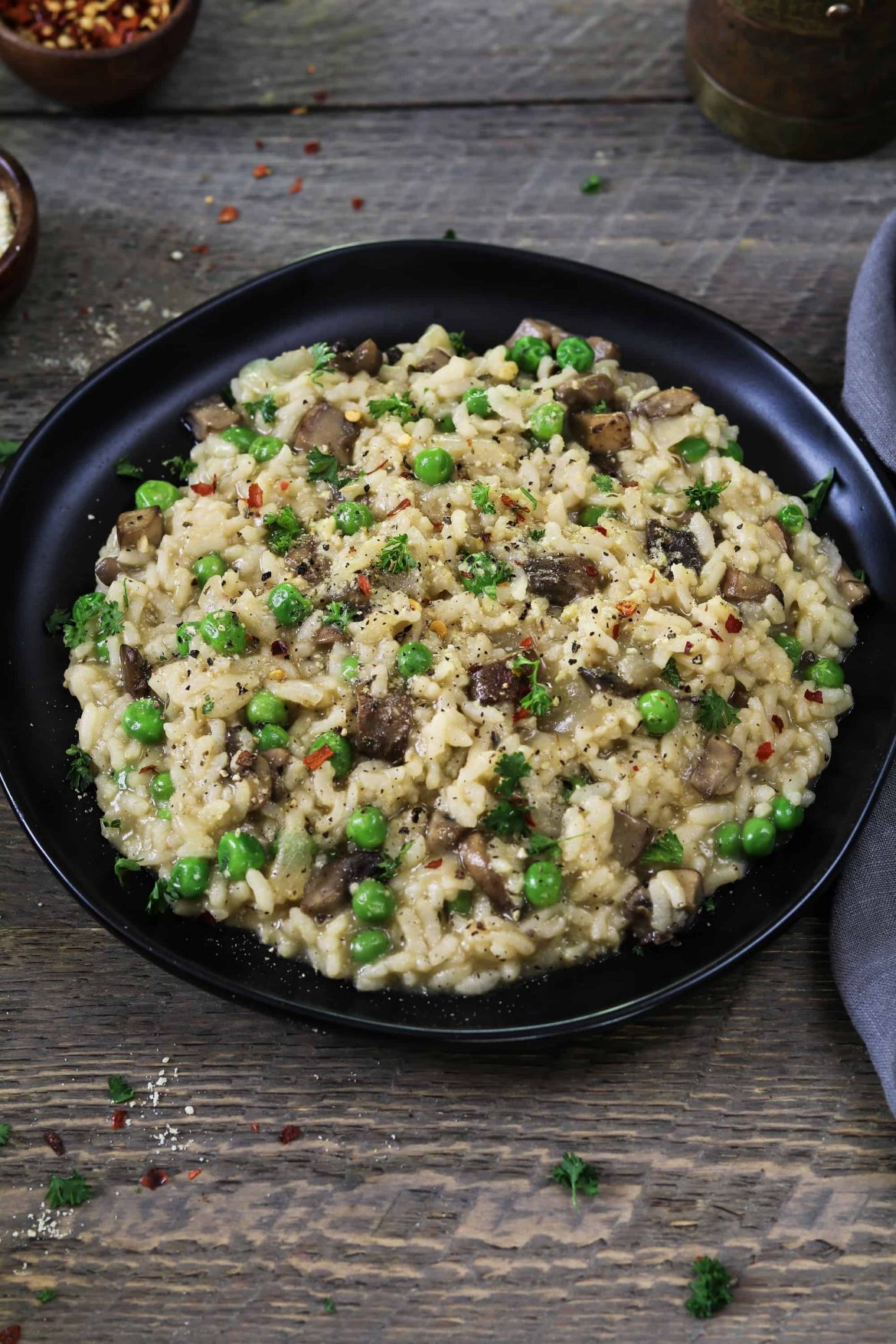Instant Pot Mushroom Risotto Vegan Huggs