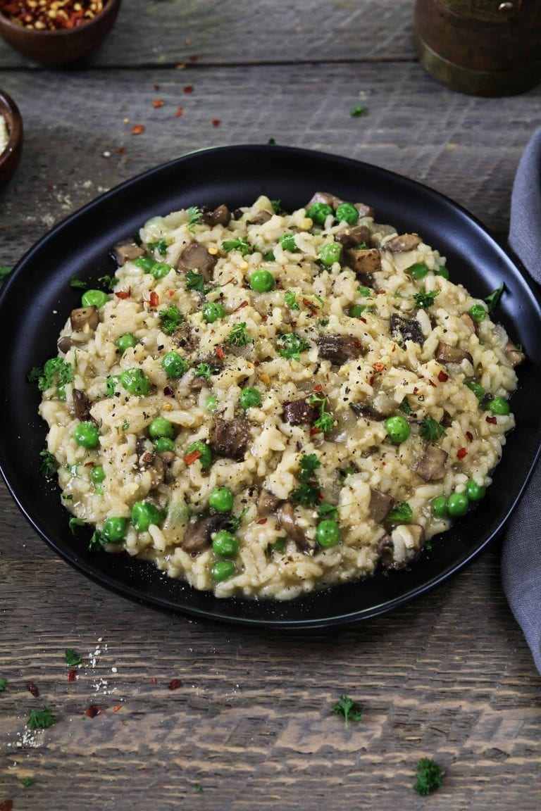 Instant Pot Mushroom Risotto Vegan Huggs