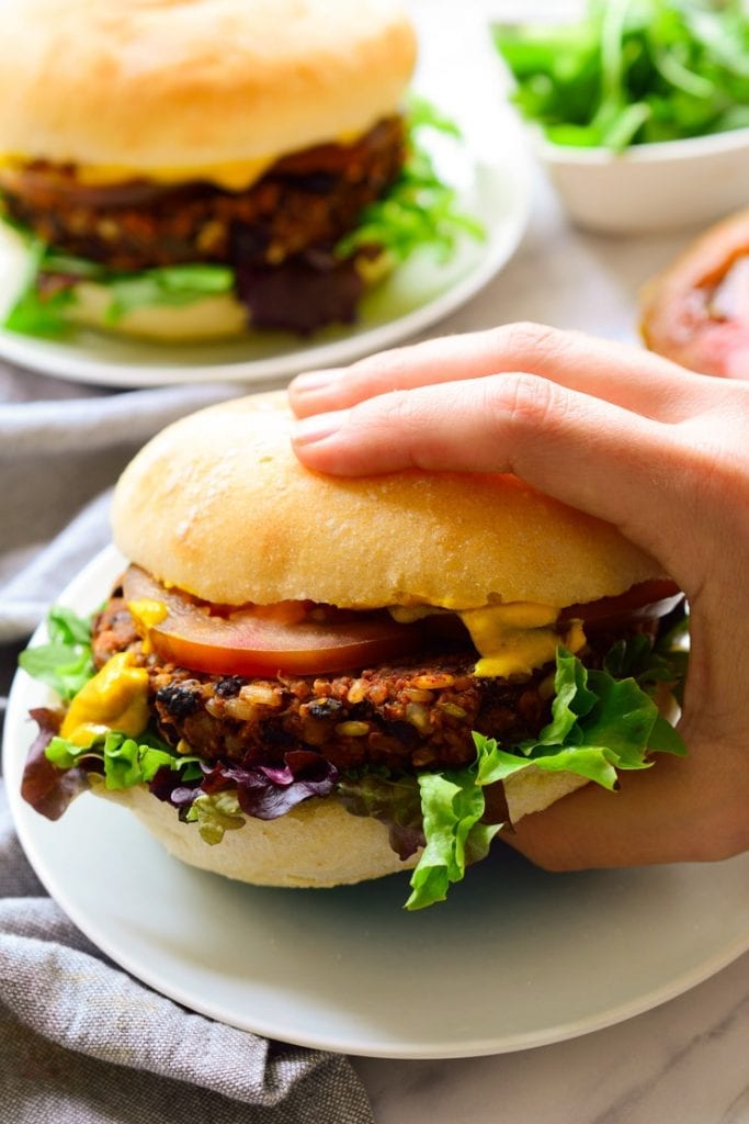 Easy Vegan Dinner Recipes - black bean burgers