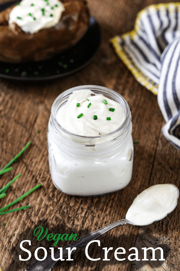 vegan sour cream recipe - pin