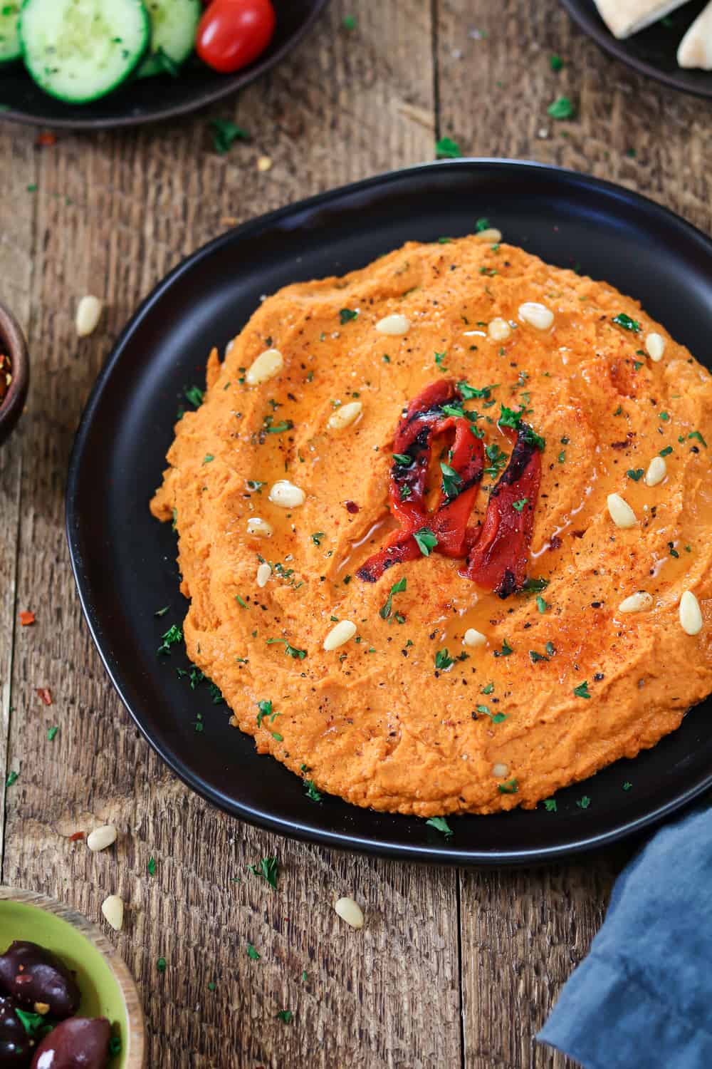 Roasted Red Pepper Hummus Vegan Huggs