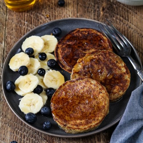 Healthy Vegan Protein Pancakes (Gluten-Free) - Vegan Huggs