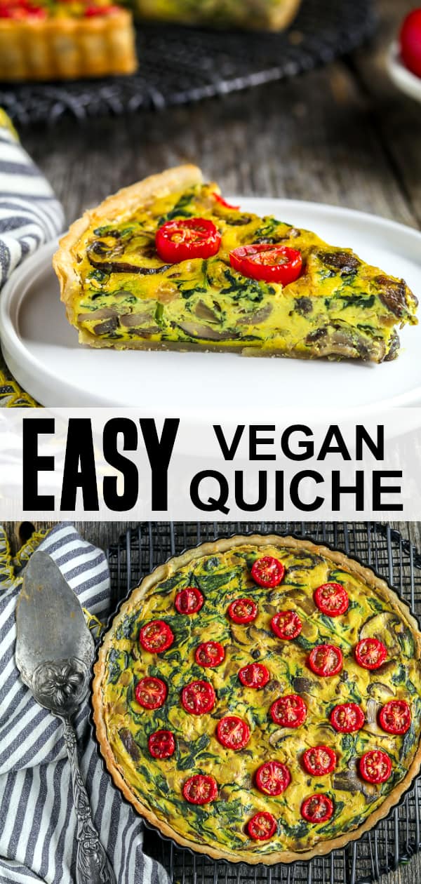 Easy Vegan Quiche - Vegan Huggs