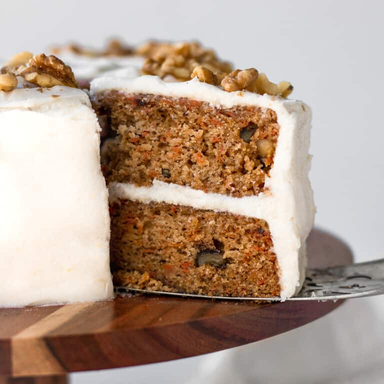 Vegan Carrot Cake with Cream Cheese Frosting - Vegan Huggs