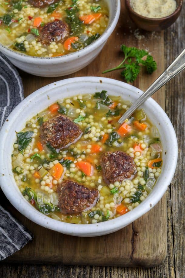 Vegan Italian Wedding Soup - A Classic! - Vegan Huggs