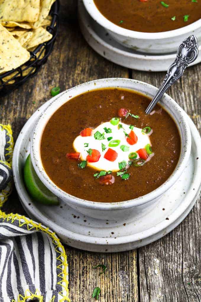 Mexican Black Bean Soup - Vegan Huggs