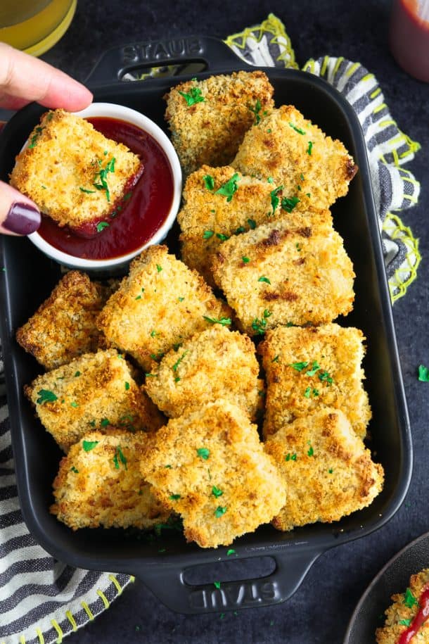 Baked Tofu Nuggets UltraCrispy! Vegan Huggs