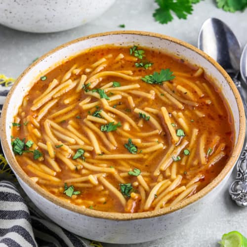 Sopa de Fideo (Mexican Noodle Soup) - Vegan Huggs