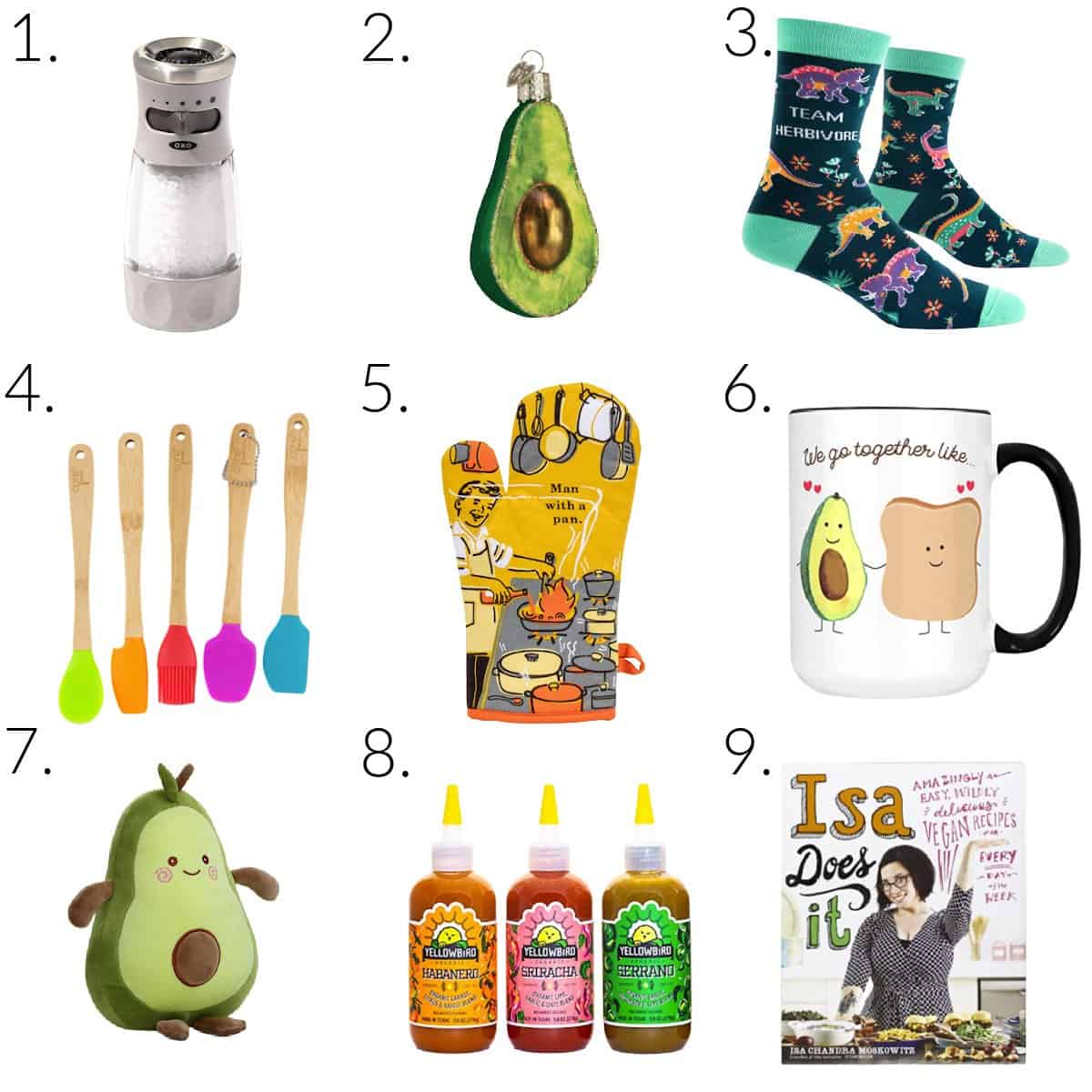 photo collage showing 9 gifts for under 25.