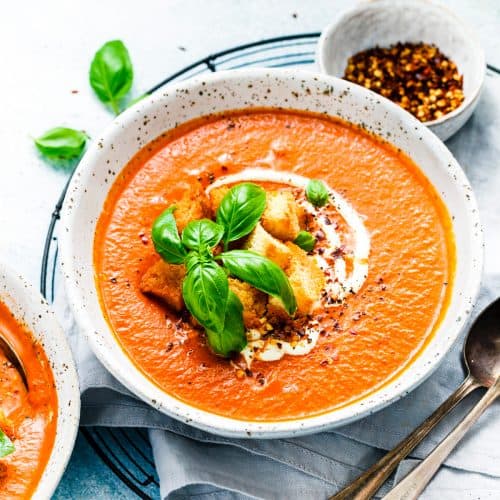 Roasted Tomato Soup with Fresh Basil Recipe: How to Make It