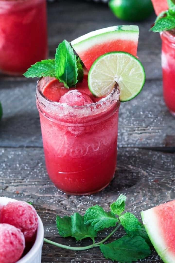 Frozen Watermelon Margarita - Vegan Huggs